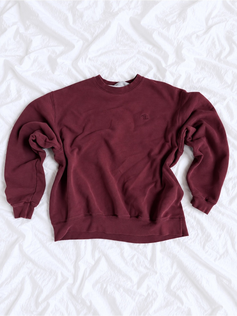 Champion Men's Crewneck Sweatshirt in Deep Burgundy